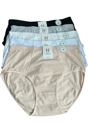Merkloos Dames Slips 5 pack 90079 - Premium Katoen - Grote maat - 4XL