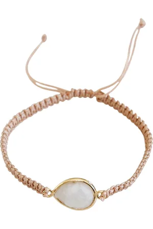 Marama Armband Moonstone Drop - edelsteen maansteen - vegan - verstelbaar waxcord