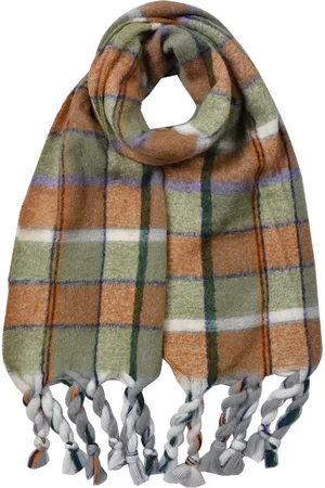 Clayre & Eef Wintersjaal Dames 50x200 cm Groen Synthetisch