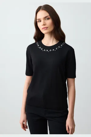 Jimmy Key T-Shirt Met Korte Mouwen En Ronde Hals En Borduursel