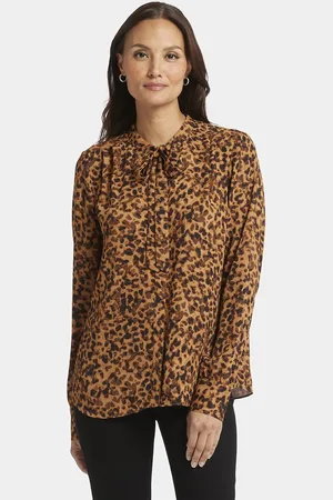 NYDJ Tie-Neck Blouse Dierenprint