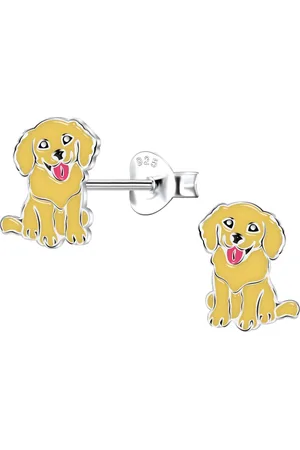 JYC Joy|S - Zilveren hond oorbellen - - 6 x 9 mm - kinderoorbellen - sterling zilver 925