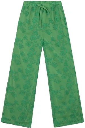 Refined Department Broek Knitted Wide Leg Pants Mara R2503128647 700 Green Dames