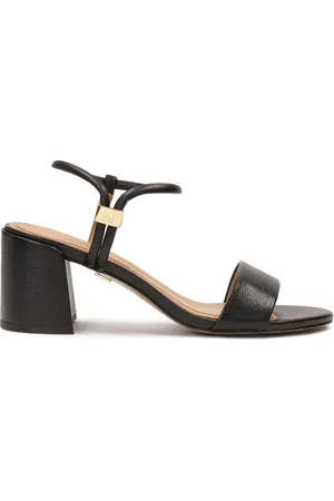 Kazar Black slip-on post sandals