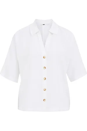 WE Fashion Dames blouse van linnenmix