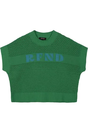 Refined Department Trui Knitted Sleevless Sweater Bianca R2503698667 700 Green Dames