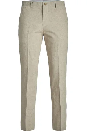 JACK & JONES Riviera Linen Trouser Fit slim fit - heren pantalon - beige