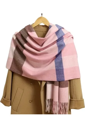 Merkloos DEETJE – Wintersjaal - Dames Sjaal - Blokmotief - Winter Fashion - Shawl - Herfst Sjaal - Omslagdoek - Geblokt - - 180 * 70 cm
