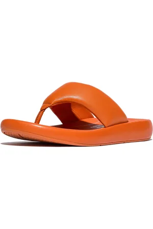 FitFlop Iqushion D-Luxe Padded Leather Toe-Post Sandals