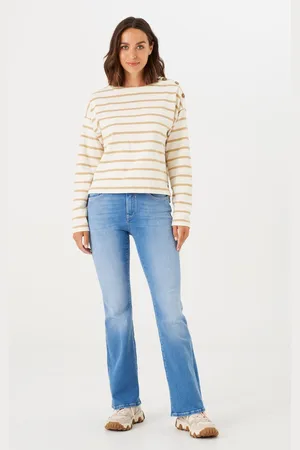 Garcia Celia Flare Dames Flared Fit Jeans Blauw