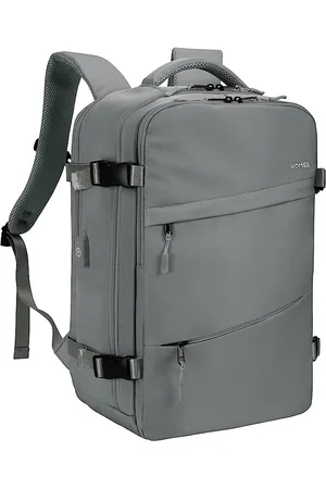 Merkloos 40 liter reisrugzak voor dames, handbagage, rugzak, 15,6 inch laptoprugzak voor werk, school, weekend, reizen, waterdichte sportrugzak, casual, dagrugzak, schooltas, cabinemaat, USB-oplaadaansluiting