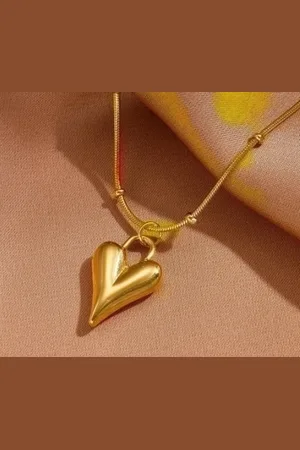 Yehwang Ketting met luxe hart - stainless steel rvs - kleur - waterproof - luxe cadeau mam vriendin