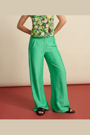 POM Amsterdam Lush Green Pants Broeken Dames -