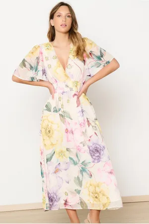 LolaLiza Jurk R Syenna 08104005 1001 White/ Yell/ Lilac Dames