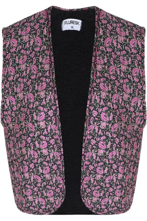 Fluresk Gilet Celyn Gilet 25vsf04 Black/purple Orchid Dames
