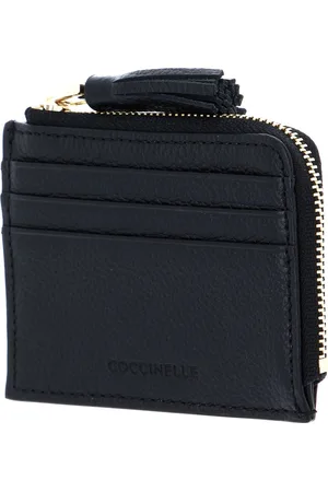 Coccinelle Leren Kaarthoes Tassel Credit Card Holder Zwart