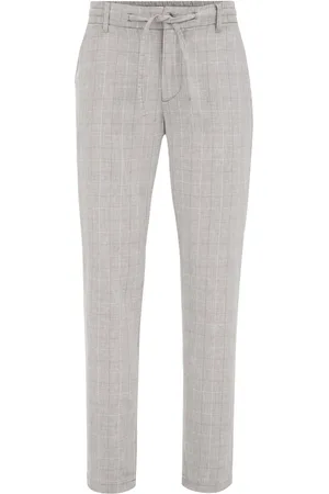WE Fashion Heren pantalon van linnenmix