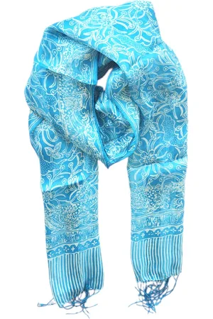 Merkloos Klein Zijden Batik Sjaal - Indonesisch Batik - - Uniek Cadeau Shawl