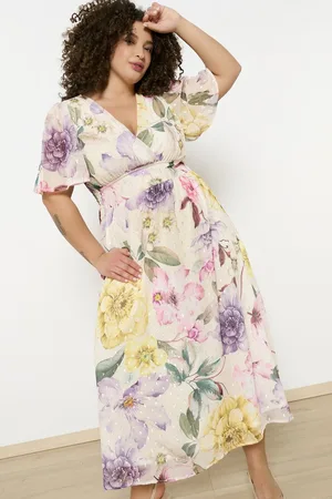 LolaLiza Jurk R Syenna 08104005 1001 White/ Yell/ Lilac Dames