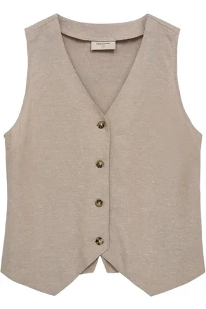 Freequent Gilet Fqlava Waistcoat 206284 Sand Melange Dames