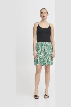 Ichi Broek Ihaya Sho2 20123320 204615 Pine Green Ikat Dames