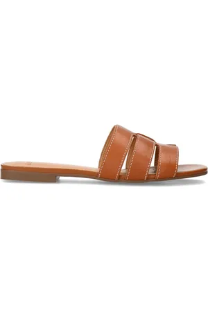 Manfield Dames - leren slippers