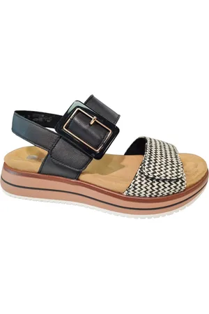 Remonte Leren Dames Sandalen - Zwart - 38