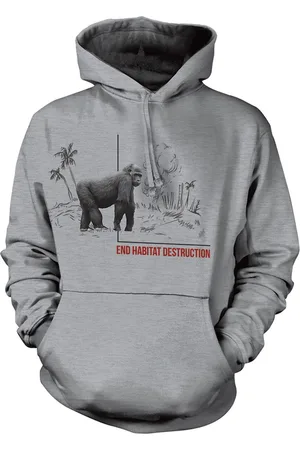 The Mountain Hoodie End Habitat Destruction Gorilla Hoodie S