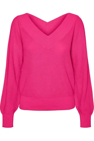 VERO MODA VMNEWLEXSUN LS DOUBLE V-NCK BLOU GA REP2 Dames Trui