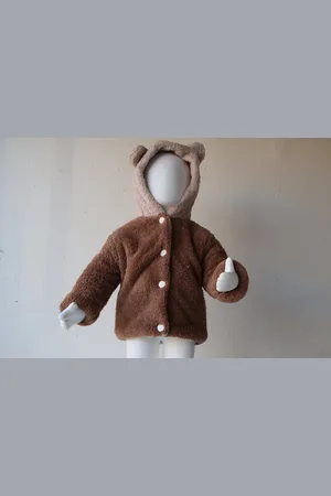Merkloos Babykleding - Teddy Coat 3-6 - teddy jas dames - teddy coat dames - teddy jas baby - baby jasje meisje - baby jasje jongen - baby jasje - Babyjasje - Little Dutch - baby born - kinder jassen- Teddy kleding - Jassen - Kleding - Newborn