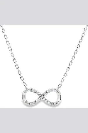 Zilver Juwelier Zwartevalk en (gerhodineerd) infinity ketting - 25.279
