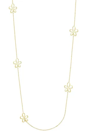 Yehwang Ketting - - - Bloemen - Lange ketting - Statement ketting - Stainless steel sieraden