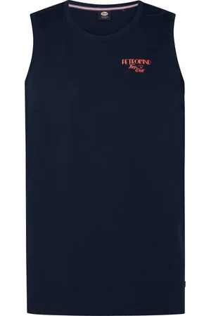 Petrol Industries Heren Backprint Singlet Bluewater - Blauw