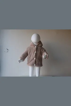 Merkloos Kinder Jas - teddy coat 9-12 - teddy jas dames - teddy coat dames - teddy jas baby - baby jasje meisje - baby jasje jongen - baby jasje - Babyjasje - baby born kleertjes - baby born - kinder jassen- Teddy kleding - Jassen - Kleding - Newbor