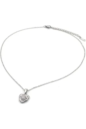 The Musthaves Ketting met Hart - - Hart met Stenen Hart - RVS - Stainless Steel
