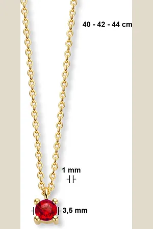 Sense Jewelry Collier Met Geboortesteen 40 - 42 - 44 Cm