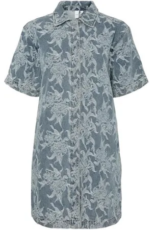 Y.A.S Flamera New SS Denim Shirt Dress Light Blue