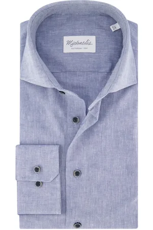 Michaelis Slim fit heren overhemd - popeline - - Strijkvriendelijk - Boordmaat: 40