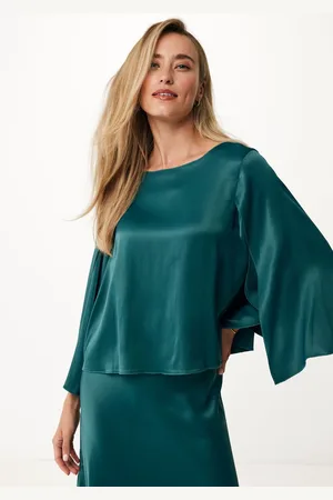 Mexx Blouse Satijn Groen Dames