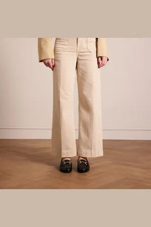 No Stress Dames - Zwarte leren loafers met gouden chain