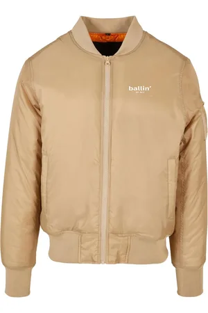 Merkloos Heren Jas zomer met Ballin Est. 2013 Bomber Jack Print -