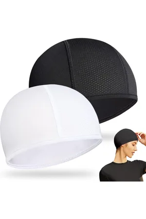 Merkloos Helmmuts - 2 stuks onder helm cycling hoed zomer fietsen hoed heren sport hoed schedel cap ademend wit