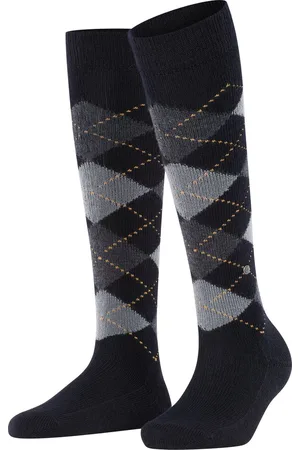 Burlington Whitby one-size, met patroon kniekousen dames zwart