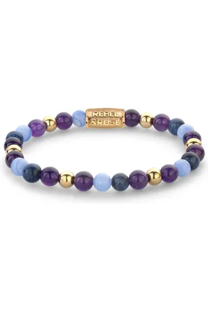 Rebel & Rose Rebel & and Rose - Armband - Are Violets Blue? - 18 ct yellow gold ionplated - 6mm - RR-60109-G Dames