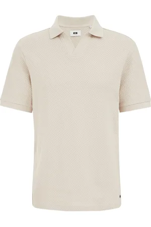 WE Fashion Heren polo met structuur