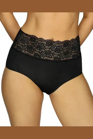 Nina Von C. Dames taille slip Modal kant - Comfortabele kanten hoge dames onderbroek - Huidvriendelijk - 40