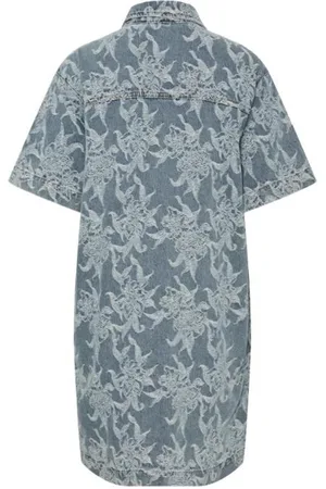 Y.A.S Flamera New SS Denim Shirt Dress Light Blue