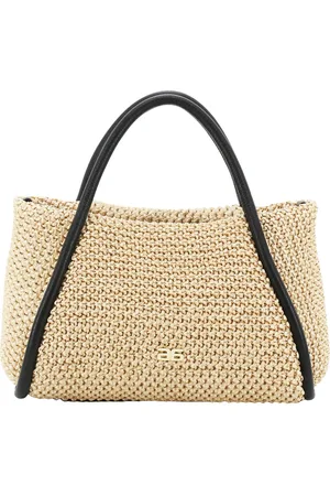 Abro+ Handtas Schoudertas Maglia Raffia Shopper Willow Beige