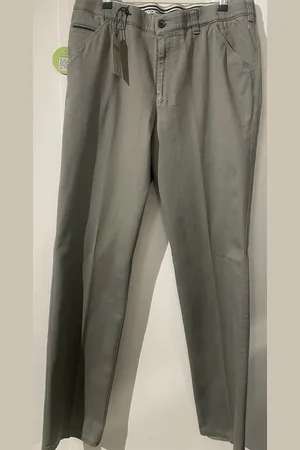 Merkloos Heren broek - dunne zomer pantalon - nette broek - (laurier) - 2094 - maat 56