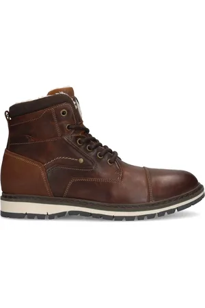 Manfield Heren - leren veterboots